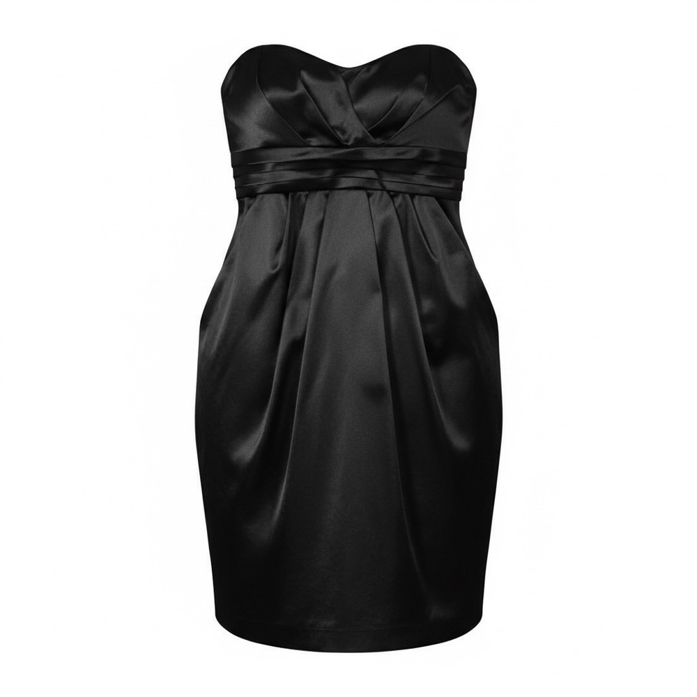 Black Formal Strapless Mini Dress with Bow Size 13 - Picture 2 of 10